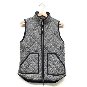 EUC J. Crew Excursion Puffer Vest Herringbone XS